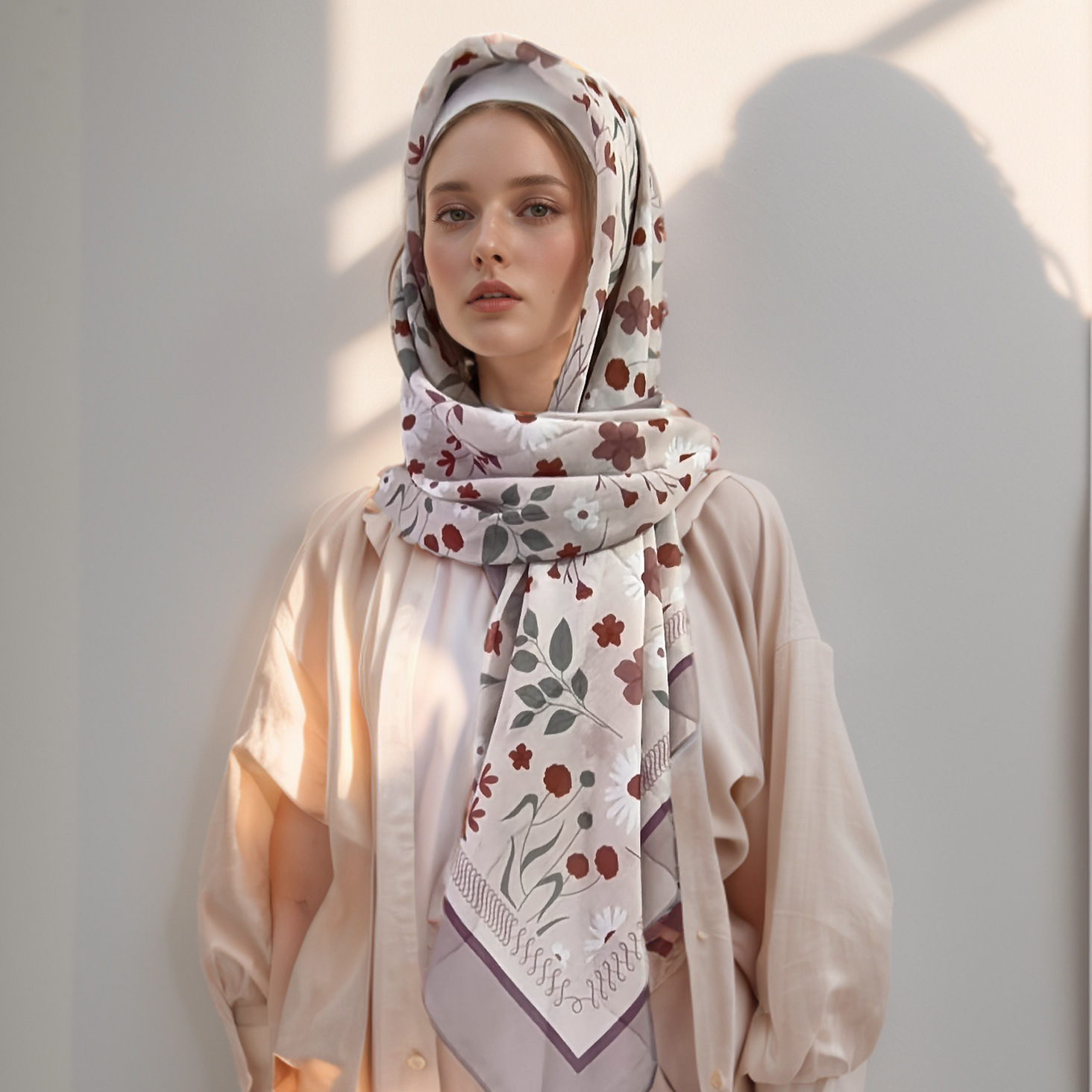 185 color malay indonesia hot square scarf printed bali yarn cross-border scarf (continuously updated new color)