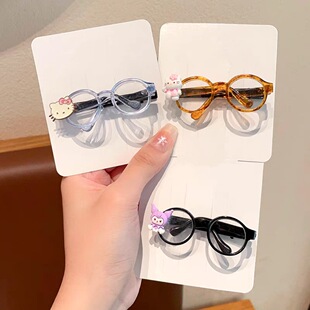 Children's Cartoon Kulomi Glasses Hairpin Girls Sweet Cool Personality Creative Hair Accessories Baby Cute Bangs Clip Headwear