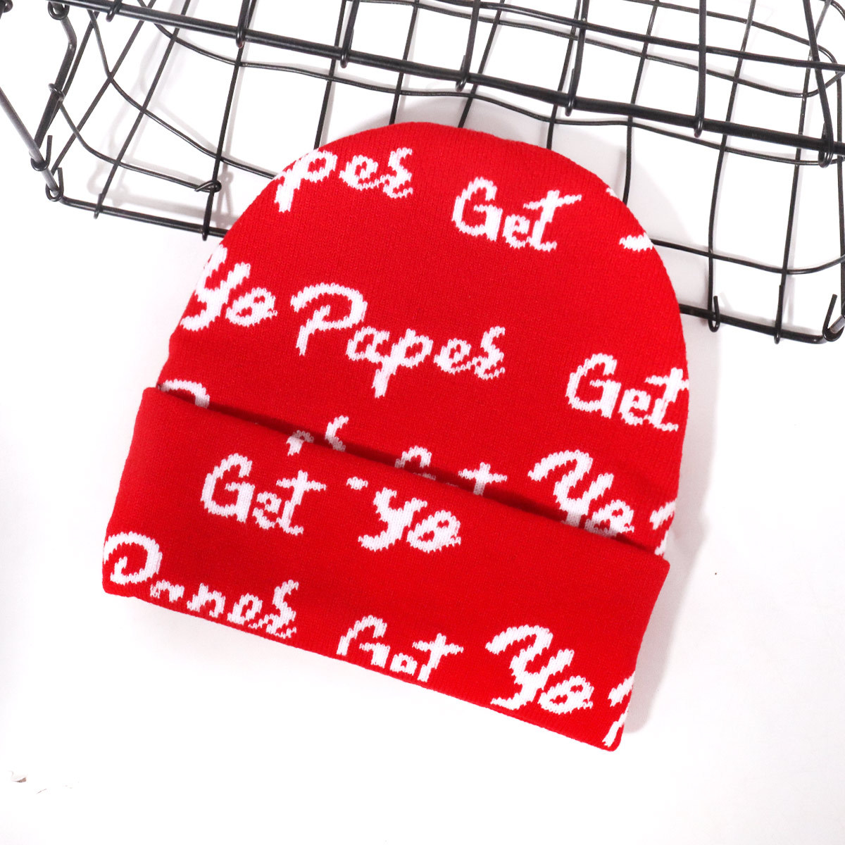 Unisex Trend Get letter zoom gebreide muts Mode volwassen muts_voghion.com