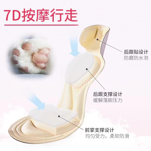 High Heel Pads - Anti-Slip & Foot Pain Relief - Shoe Size Adjustment - Ultra Soft & Comfortable Heel Lift