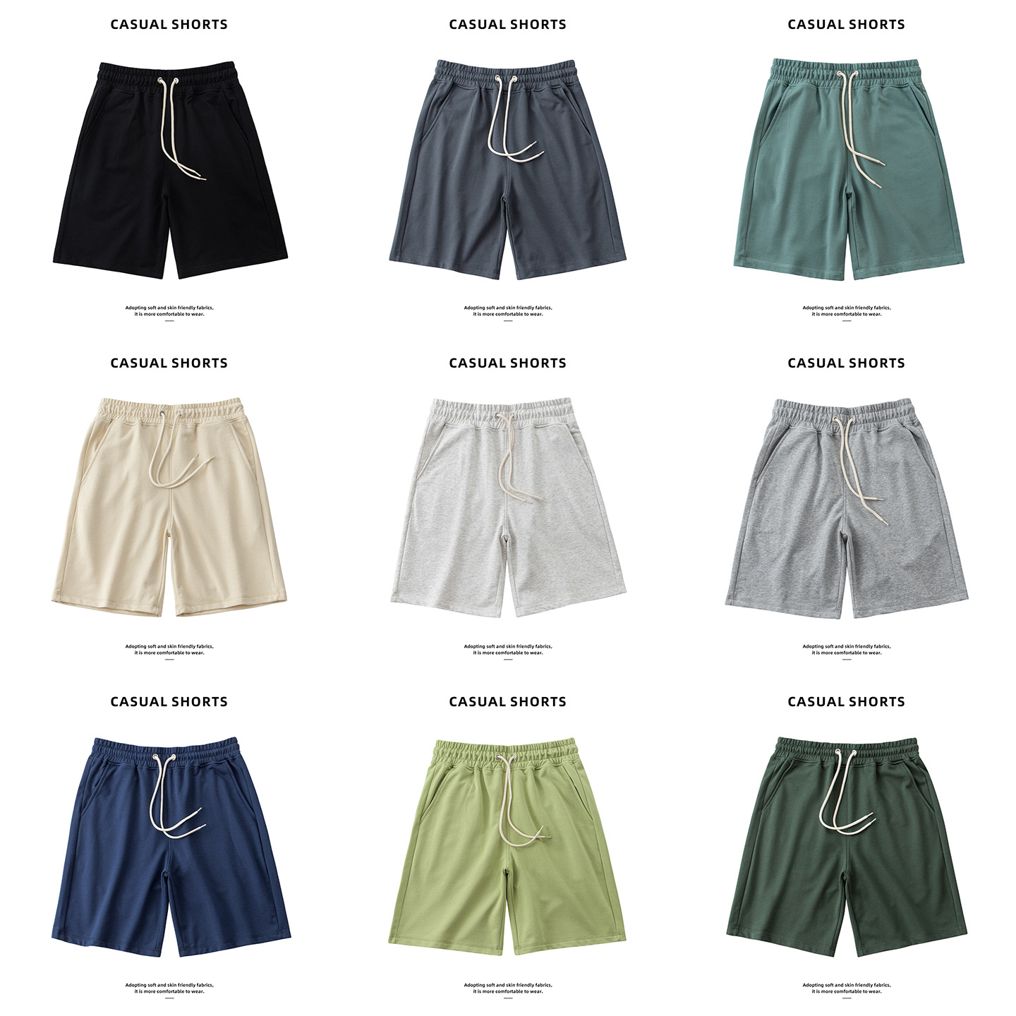 Pantalones cortos de algodón para hombres pantalones cortos para hombres y mujeres Pantalones deportivos casuales Pantalones rectos de moda versátiles pantalones calientes al por mayor
