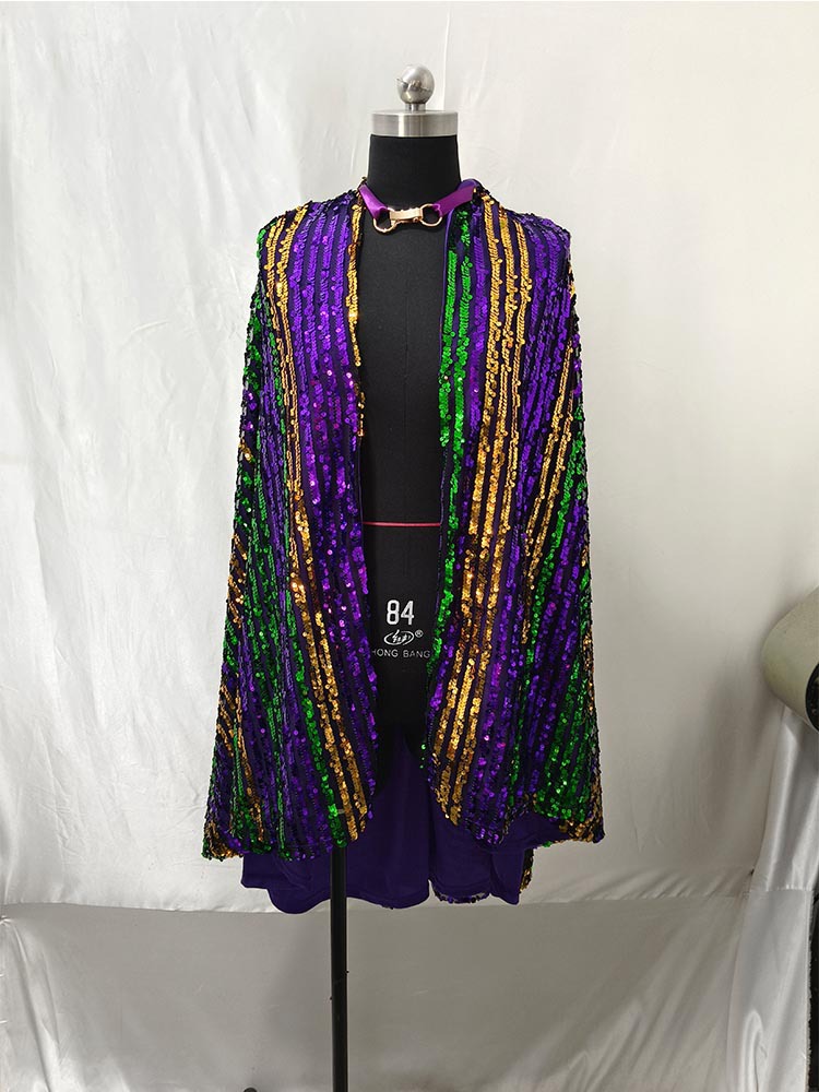 Capa con Capucha y Bordado de Lentejuelas de Poliéster para Fiestas de Halloween