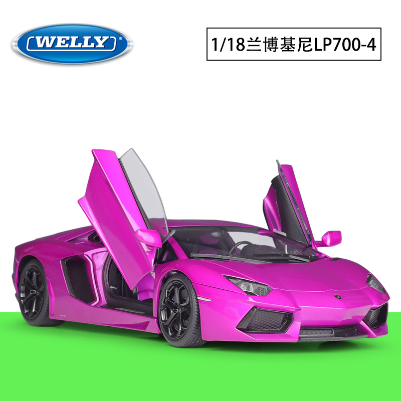 WELLY Willy 1:18 Rambo aventado LP700 sports car simulation alloy car model finished toy