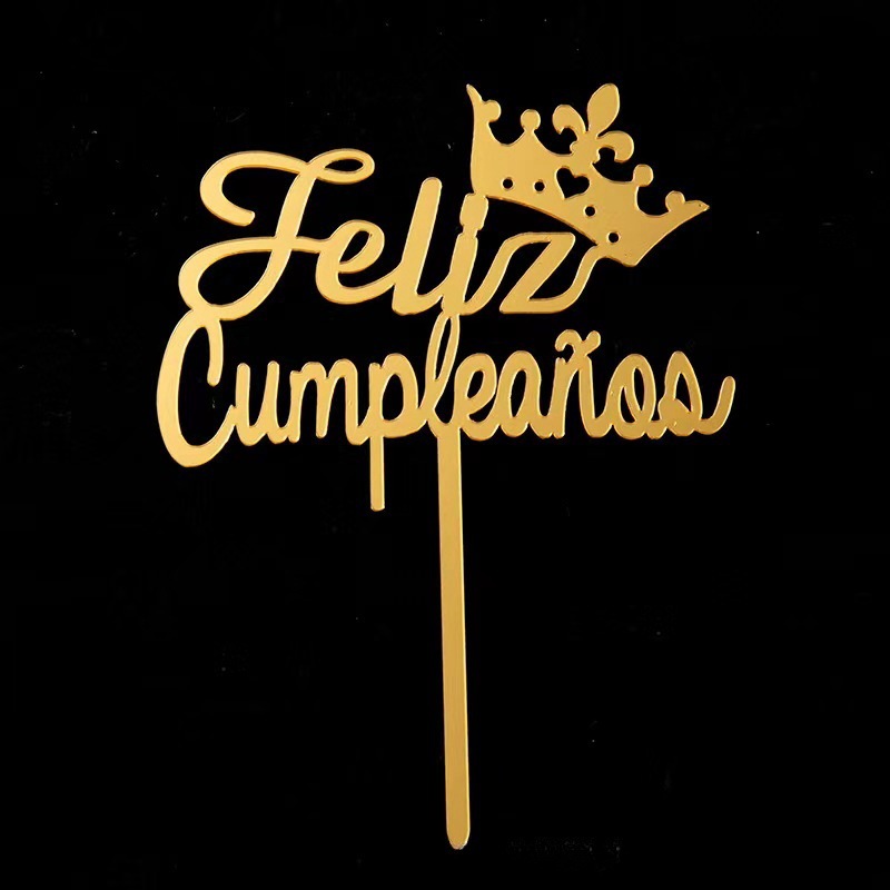 Transnacional 10 tarjetas acrílicas de fiesta de cumpleaños decoración de tarta de bandera de inserción de adornos de fiesta celebridad en línea image 38