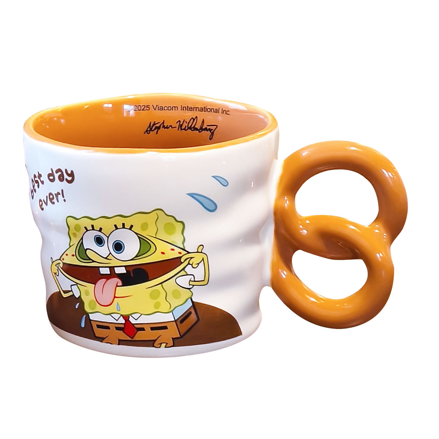 Auténtico SpongeBob cerámica marca taza doméstica 2025 nuevo trabajo de oficina de alto valor taza de café de oficina