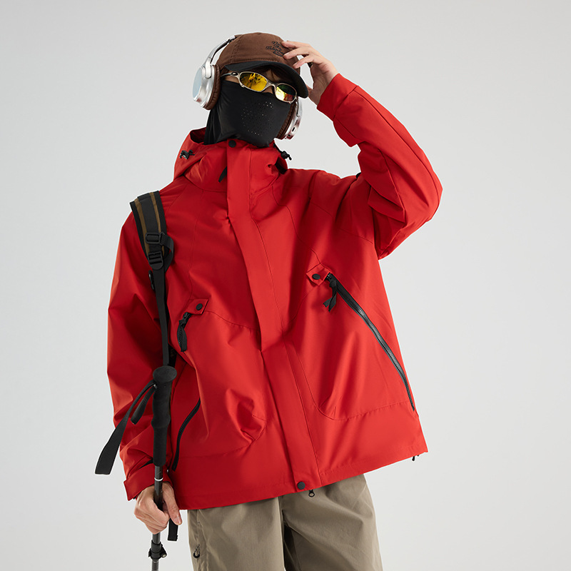 ジャケット スリーインワン 取り外し可能 メンズ ジャケット 防風 防水 ソフトシェル 登山ジャケット レディース カスタム ロゴ|undefined