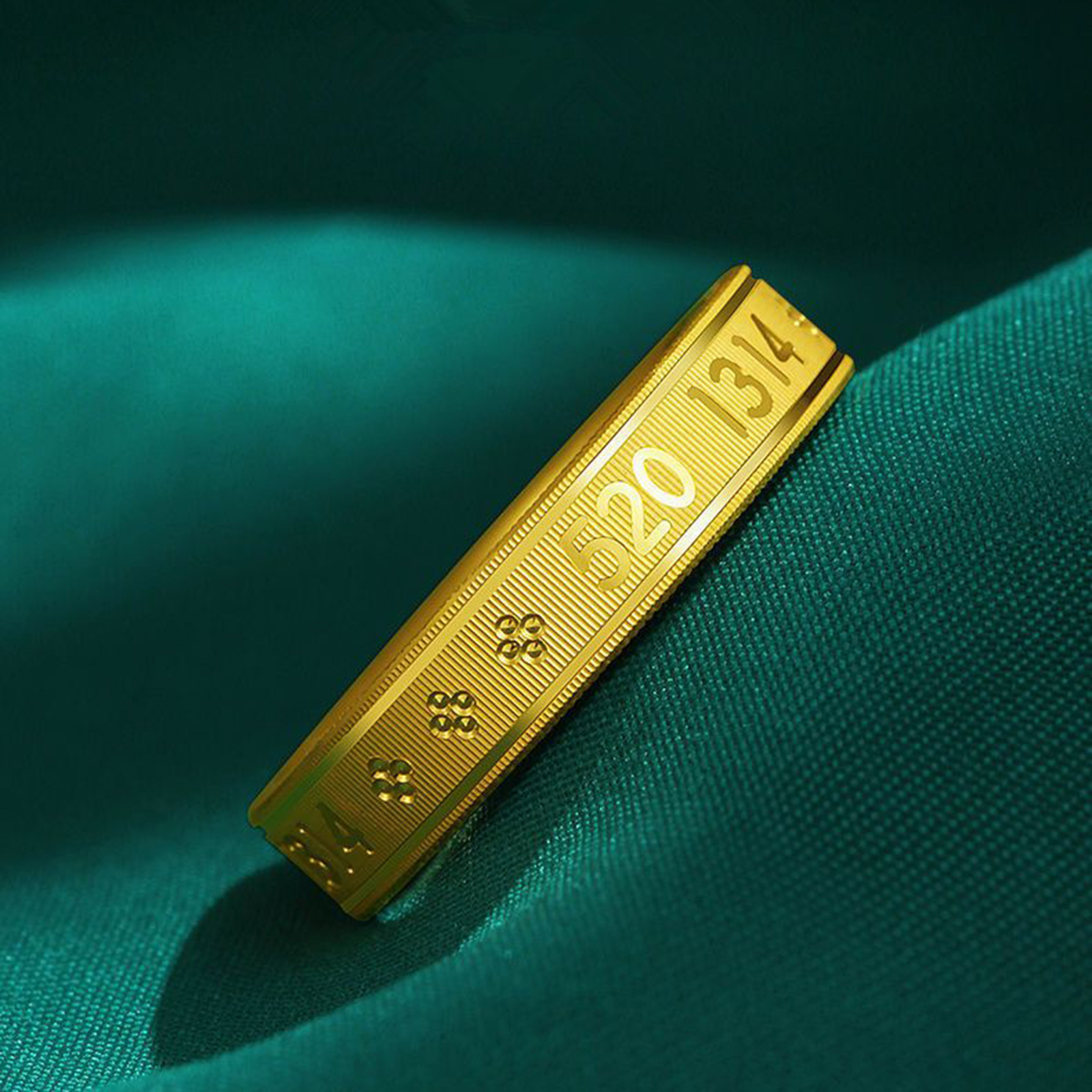 520 1314 anillo de acero de titanio heredado oro antiguo anillo de nicho femenino no se desvanece estilo nacional pareja anillo