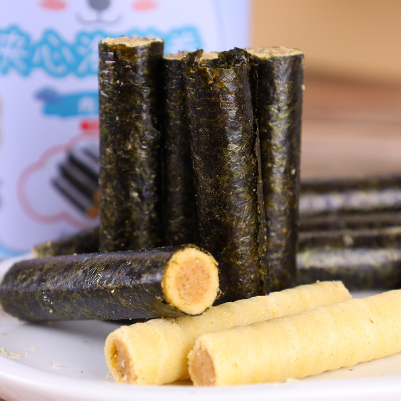 B bulk-purchase filling seaweed meat floss roll 100g canned meat floss seaweed roll salted egg yolk roll snack food