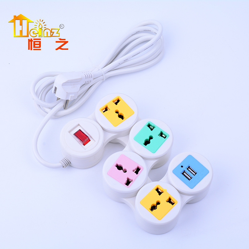 Comercio exterior creativo en el extranjero 180 grados color S5 puede girar aleatoriamente placa de conexión de enchufe USB de carga