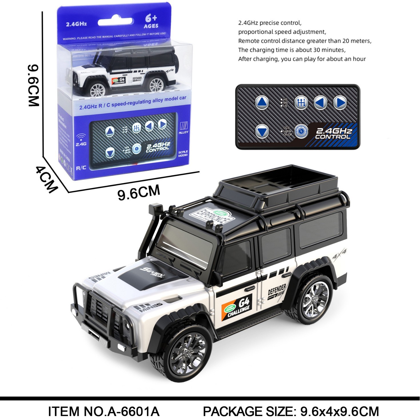 Mini remote control car toy 2.4g Light Adjustable speed belt trailer Simulation Model 1:64 alloy car cross-border toy