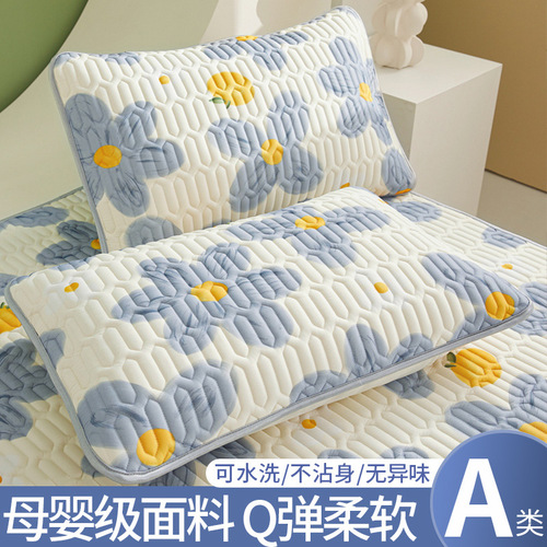 DU2P乳胶枕头套一对装夏季凉感冰丝枕套48cmx74cm单个大号枕芯内