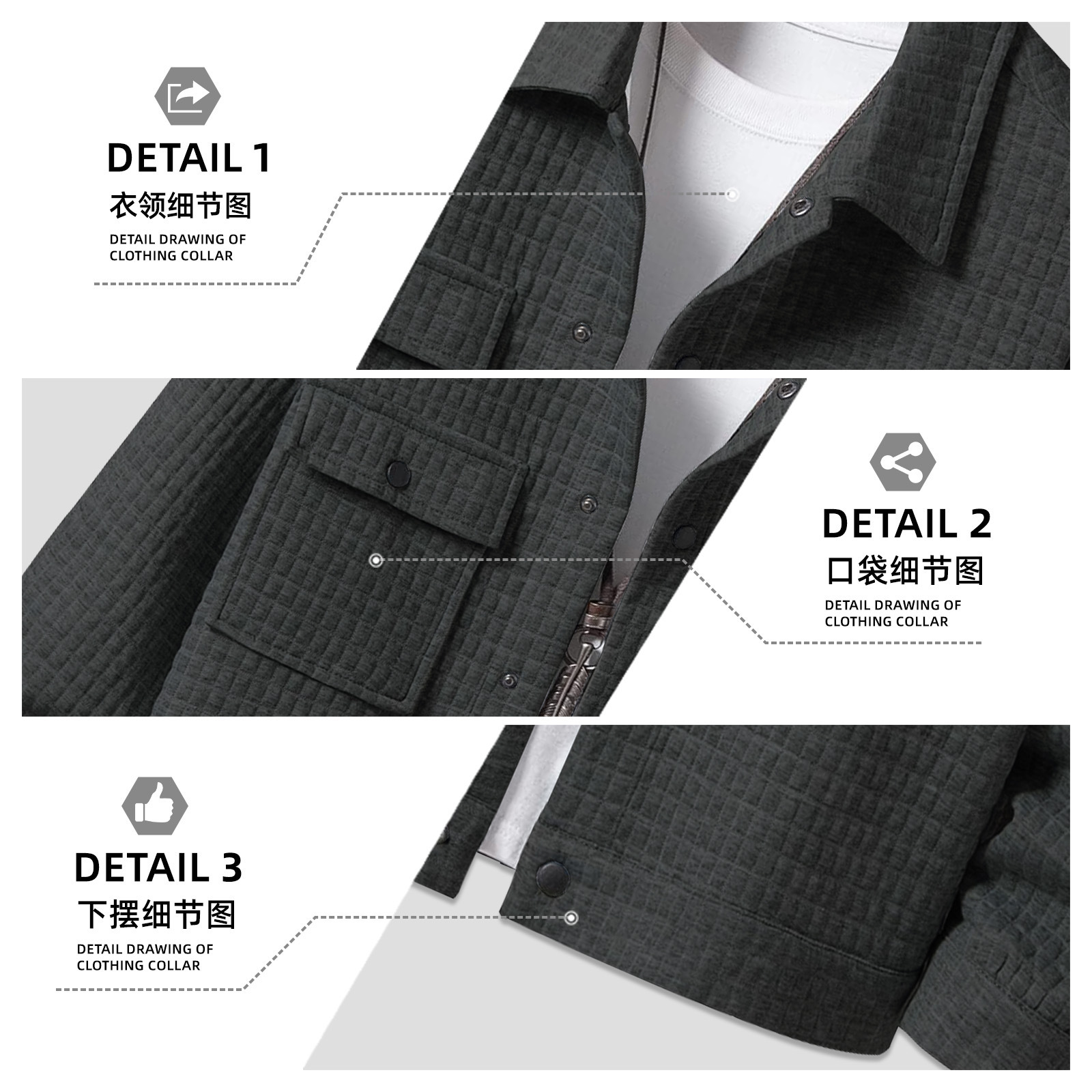 Chaqueta informal de jacquard con estampado de cuadros pequeños, estilo americano, para hombre, de primavera y otoño, estilo europeo y americano, de corte holgado.