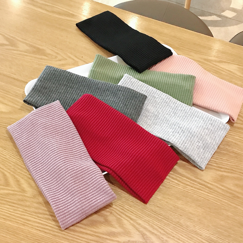 Bandas de punto de borde ancho de cristal para hombres y mujeres a menudo usan 2025 nuevo pañuelo deportivo sudor absorbible bandeja de cabello otoño invierno tocado al por mayor