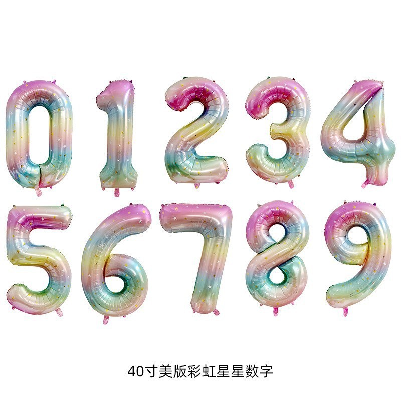 40 pulgadas grandes globos de aluminio digital oro blanco plata oro rosa verde globos digitales al por mayor