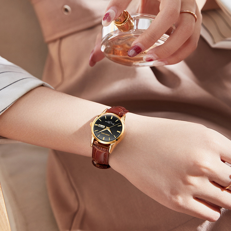 Duffygoya Brand Manufacturer Direct Sale Fashion Versatile Women's Watch 30m Waterproof Cowhide Strap