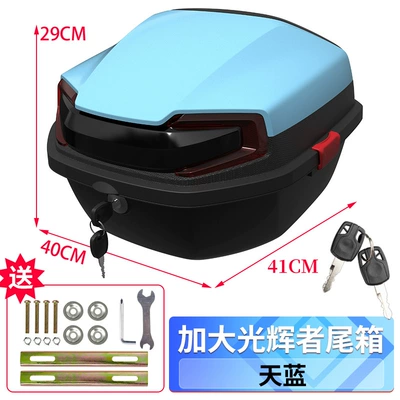 Storage Box Toolbox Scooter, Motorcycle trunk - enlarge-brilliant-tailbox-sky-blue