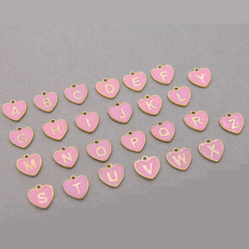 Smooth Embellishment 1 Set Alloy Letter Heart Shape Pendant