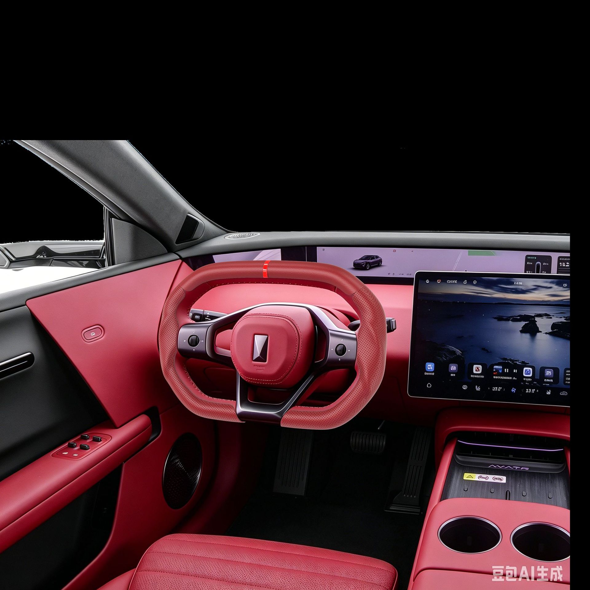 Suitable for Avita, full-fit special steering wheel cover, ultra-thin suede, three-section, all-season non-slip interior handle cover