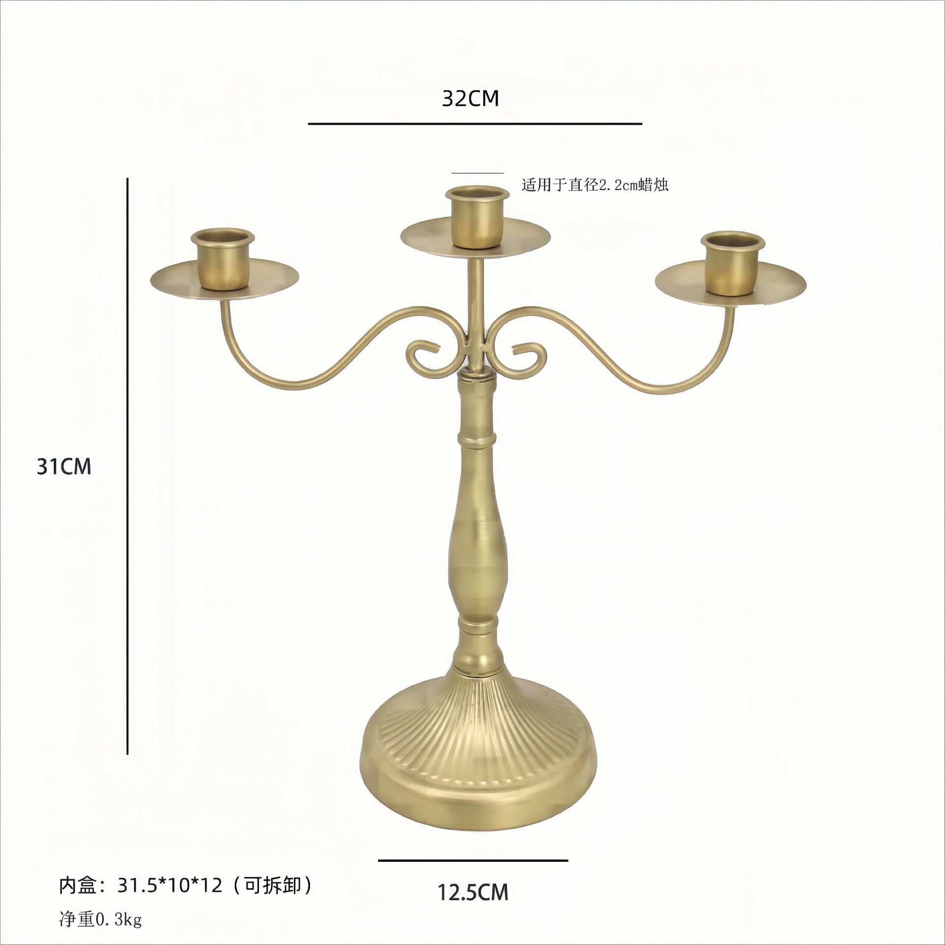 Decoración de candelabro de hierro forjado retro francés, banquete de cumpleaños, mesa de boda, cena romántica a la luz de las velas, accesorios de disparo