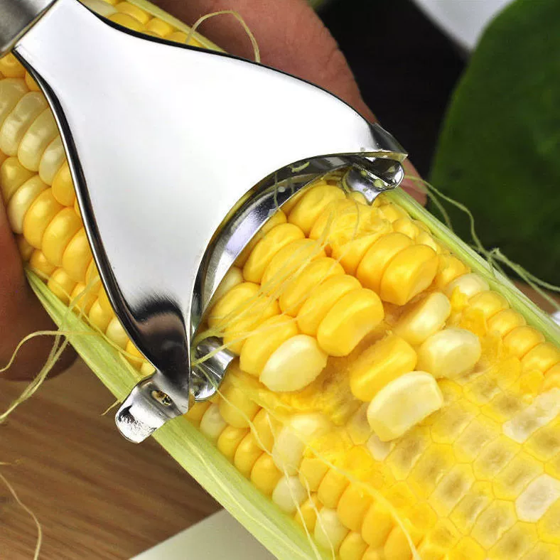 Stainless steel corn plane kitchen tool peeling corn artifact decarrator corn grain separator peeling device
