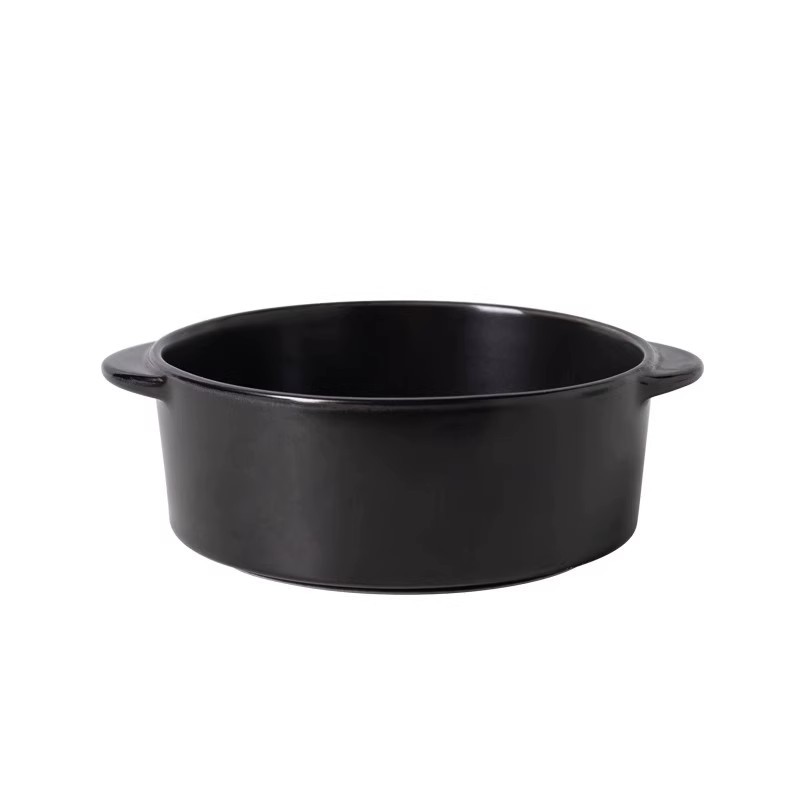 Tazón negro gato tazón de comida para gatos tazón de cerámica para mascotas tazón de arroz tazón de boca oblicua de pies altos antidetonantes protección del cuello