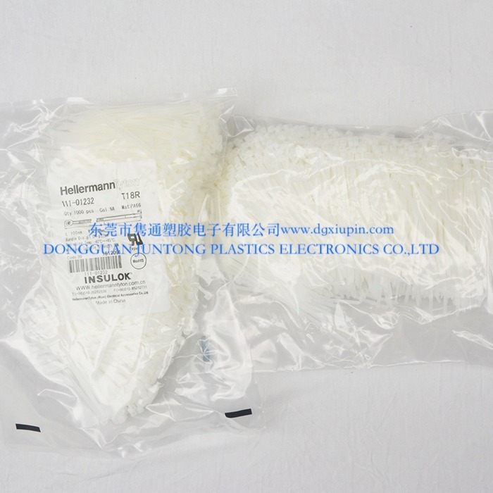 海尔曼太通扎带HellermannTyton111-01232 T18R PA66标准扎带白色