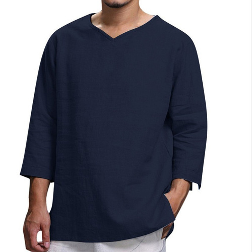 Men's Loose Fit Cotton Crew Neck T-Shirt, Cross-Border Business Casual Shirt, New Autumn Collection from Europe and America