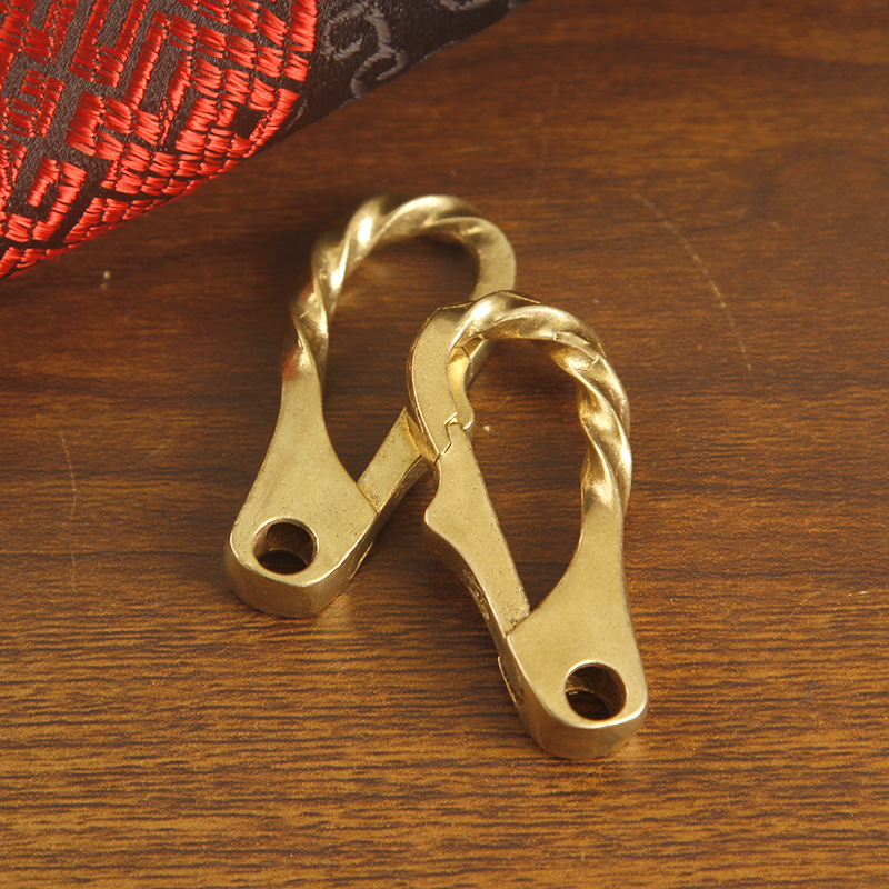 Creative Personalized Brass Keychain Brass Simple Keychain Men's Waist Hanging Metal Car Keychain