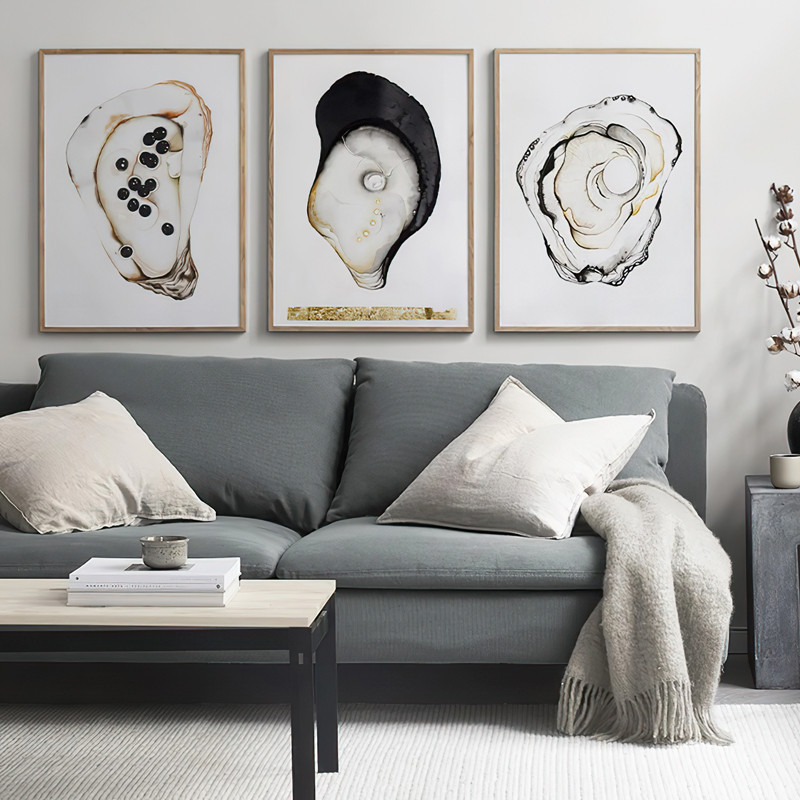 现代简约北欧金色玛瑙线条黑白艺术抽象客厅玄关装饰画图片画芯