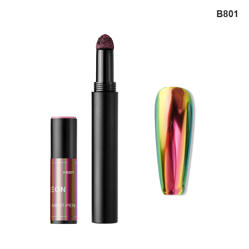 Finger Fee B serie de uñas lápiz de aire óptico fino camaleón espejo mágico polvo fantasma de uñas espejo mágico tiza de uñas