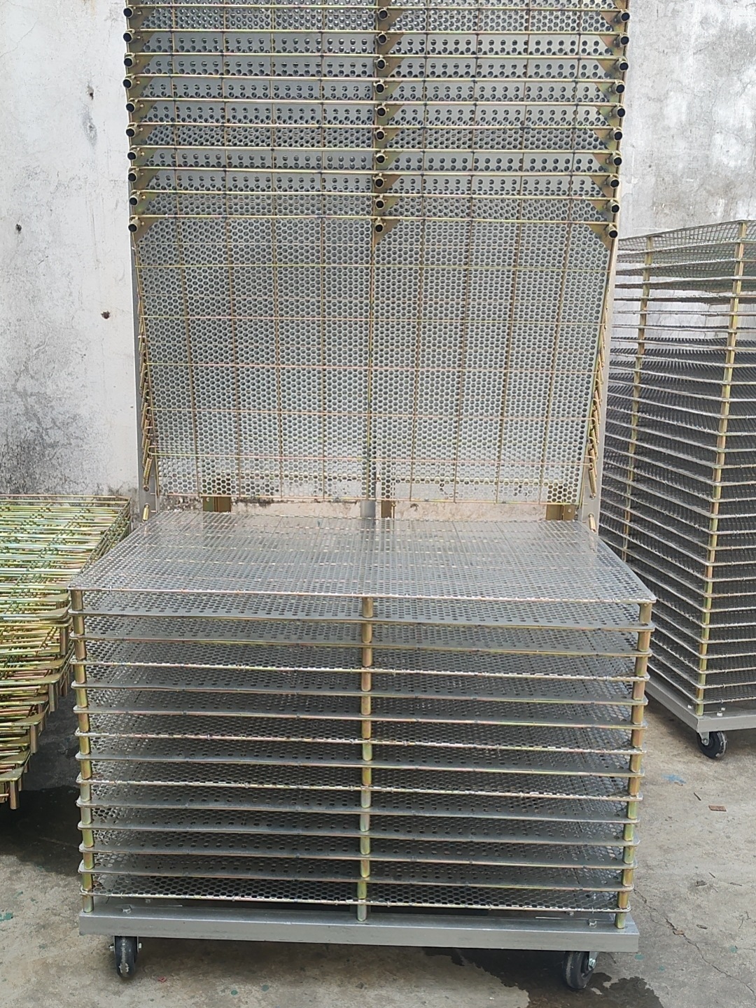 Stainless steel layer rack punching plate workshop turnover vehicle…