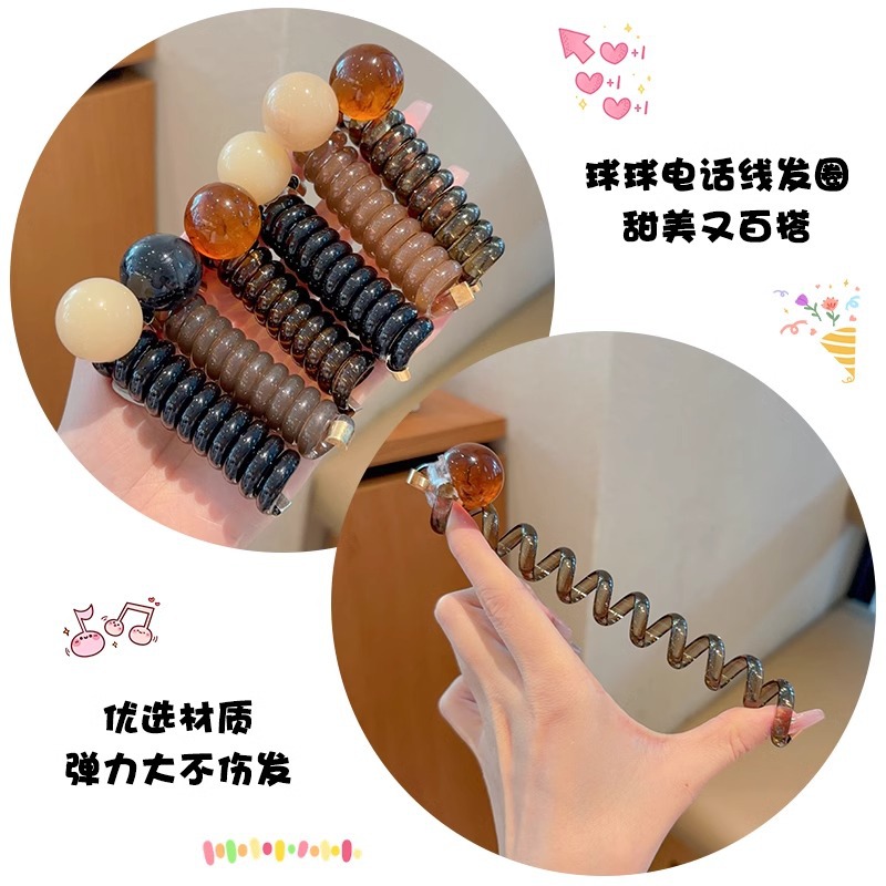 Leche de café retro niños simple burbuja trenza cabello de cabello de cola de cabello de cabello