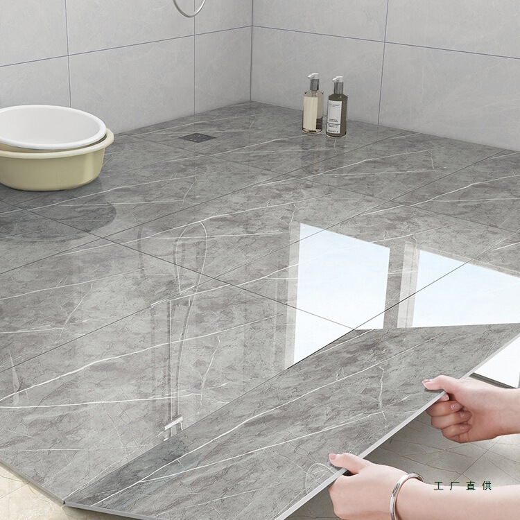 Bathroom Waterproof Floor Stickers Non-Slip Wear-Resistant Bathroom Toilet Tile Floor Renovation Self-Adhesive Floor Stickers