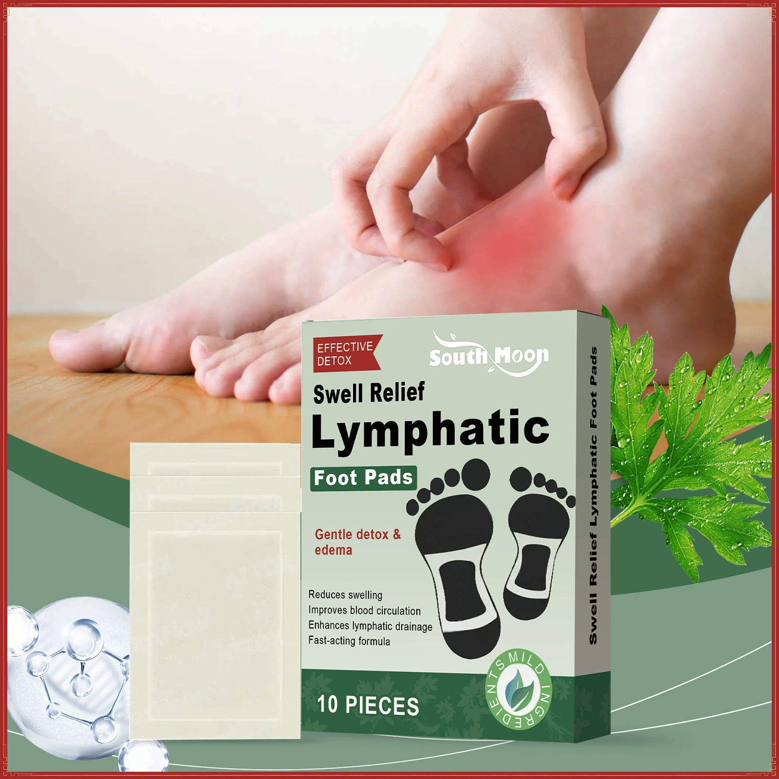 South Moon Уход за телом Подушки для ног Облегчение дискомфорта для тела Ежедневное очищение ног Массаж Уход
