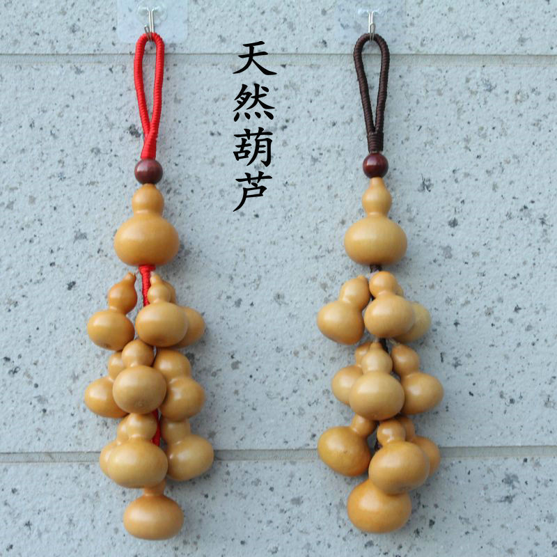 天然葫芦串挂件真胡芦门对门客厅玄关办公室农家乐装饰文玩小葫芦
