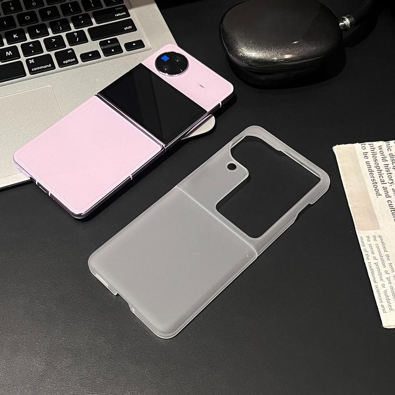 OPPO Find N3 透明折りたたみ携帯電話ケースに適しています。新しいハイエンドのつや消し半透明の非粘着性指紋防止|undefined