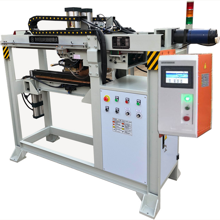 【巨能制造】钢带中频缝焊机轨道式双焊轮行走直缝滚焊机设计制造