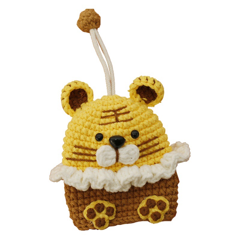 Cloth Bag Fragrant Language Handmade Crochet Key Bag Baoma Wool Woven Small Hanging Cute Macey Tiger Finished Products
