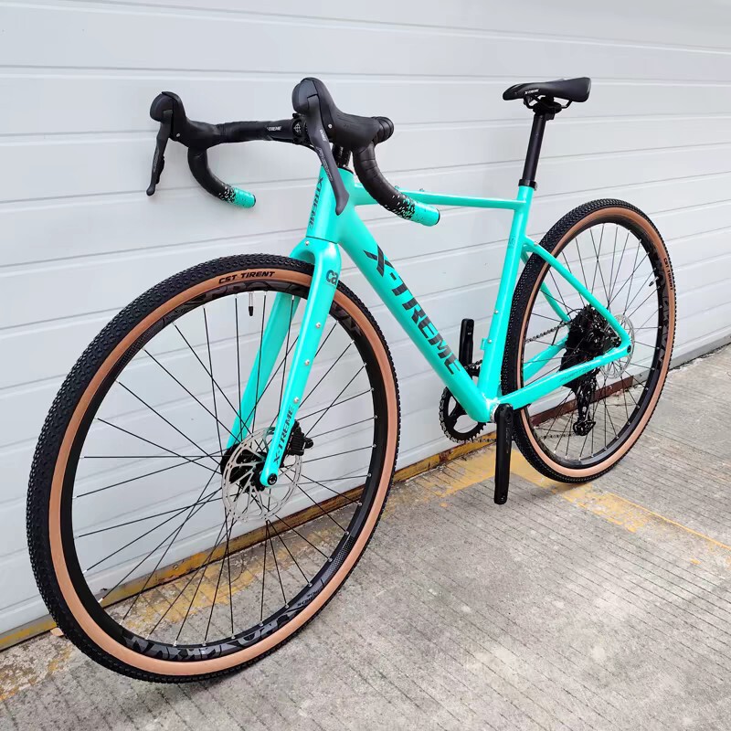 Meihanda Gravel Road Bicycle Melon Car Aluminum Alloy Ultra Light Variable Speed Oil Brake Men's and Women's Curved Handle Road Off-Road Vehicle