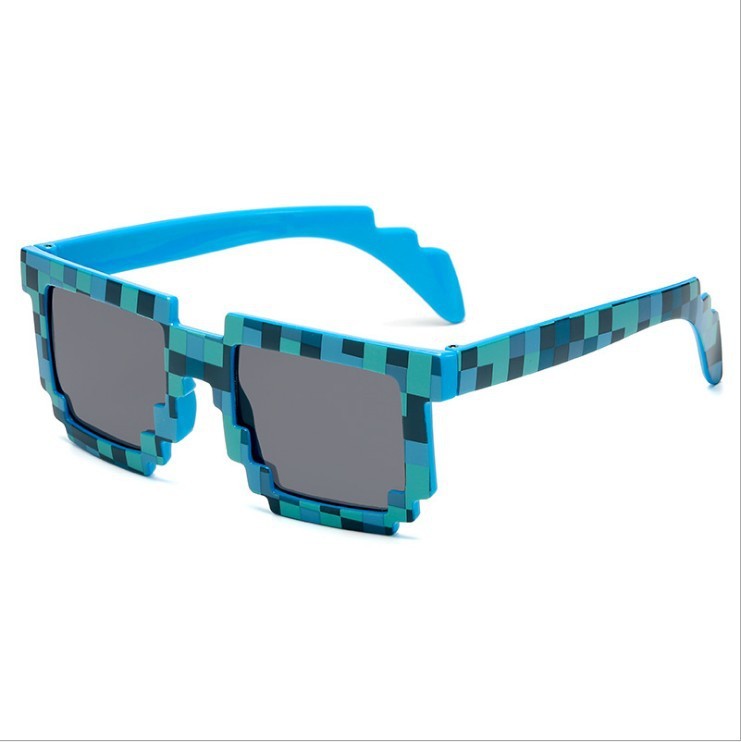 新しいモザイクメガネ二次元サングラス Minecraft パーソナリティピクセルサングラス卸売パーティーメガネ爆発|undefined