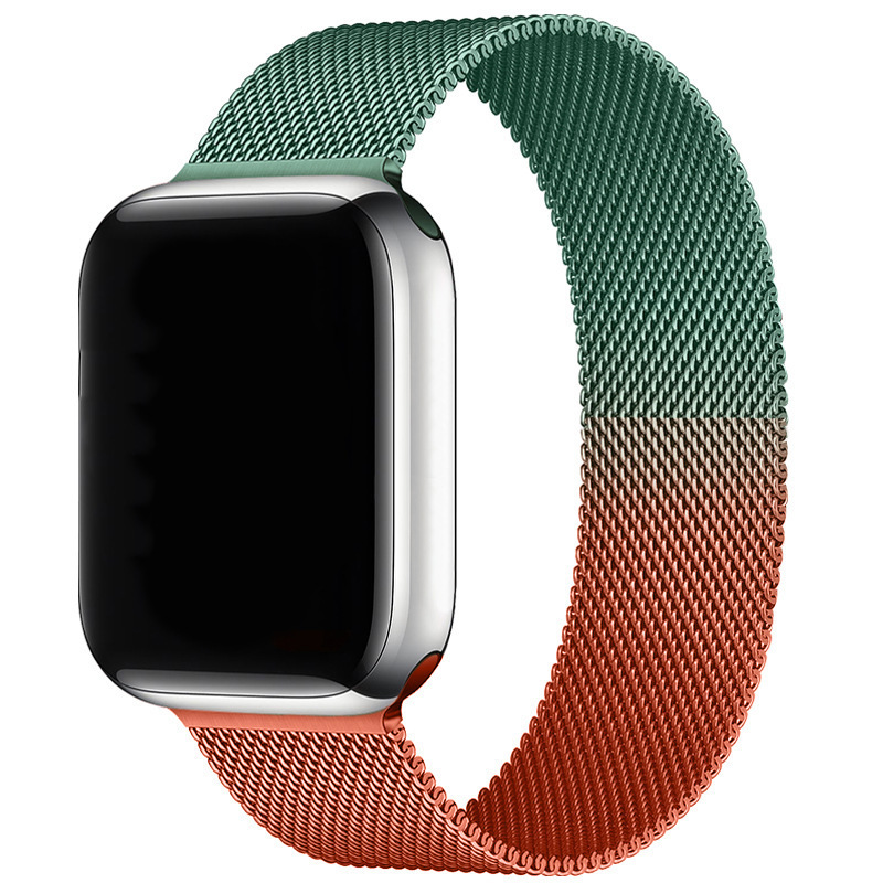 Aplicable Apple applewatch10 Milán correa de acero inoxidable iwatch8976 correa de hebilla magnética ajustable