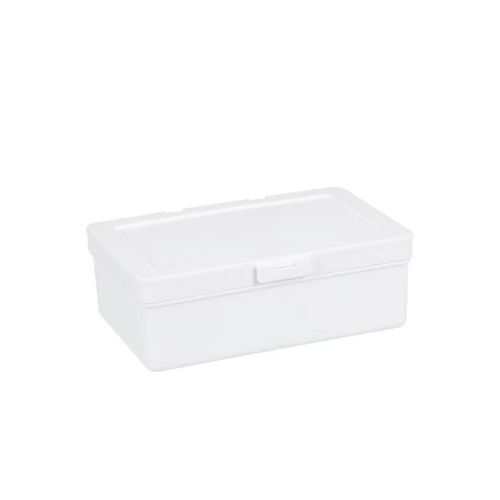 Unprinted style white flip-top collection storage box card and account material dust-proof storage desktop stationery organization box