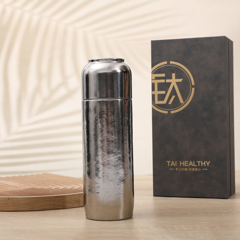新款磁吸盖纯钛杯高颜值高端茶水分离焖茶杯大容量办公便携保温杯|undefined