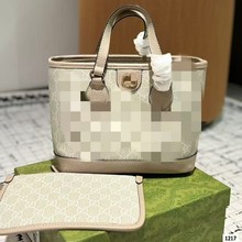 新款Ophidia系列迷你tote单肩斜挎真皮女包大容量托特通勤包