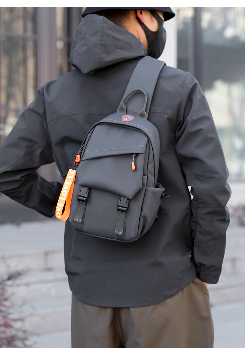 New trendy men's chest bags, casual single-shoulder bags, backpacks, crossbody bags, water-resistant men's bags, business men's bags, cross-border undefined