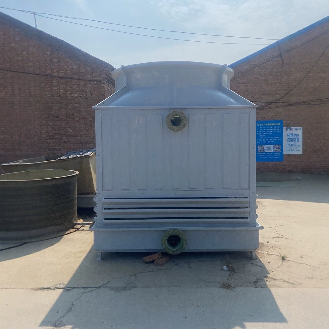 100吨逆流式冷却塔 积水型封闭横流式冷却塔 工业玻璃钢凉水塔