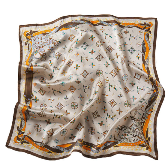 100% Mulberry Silk Silk Scarf Advanced Sense Joker Spring and Autumn Square 70*70cm Silk Small Scarf Small Square