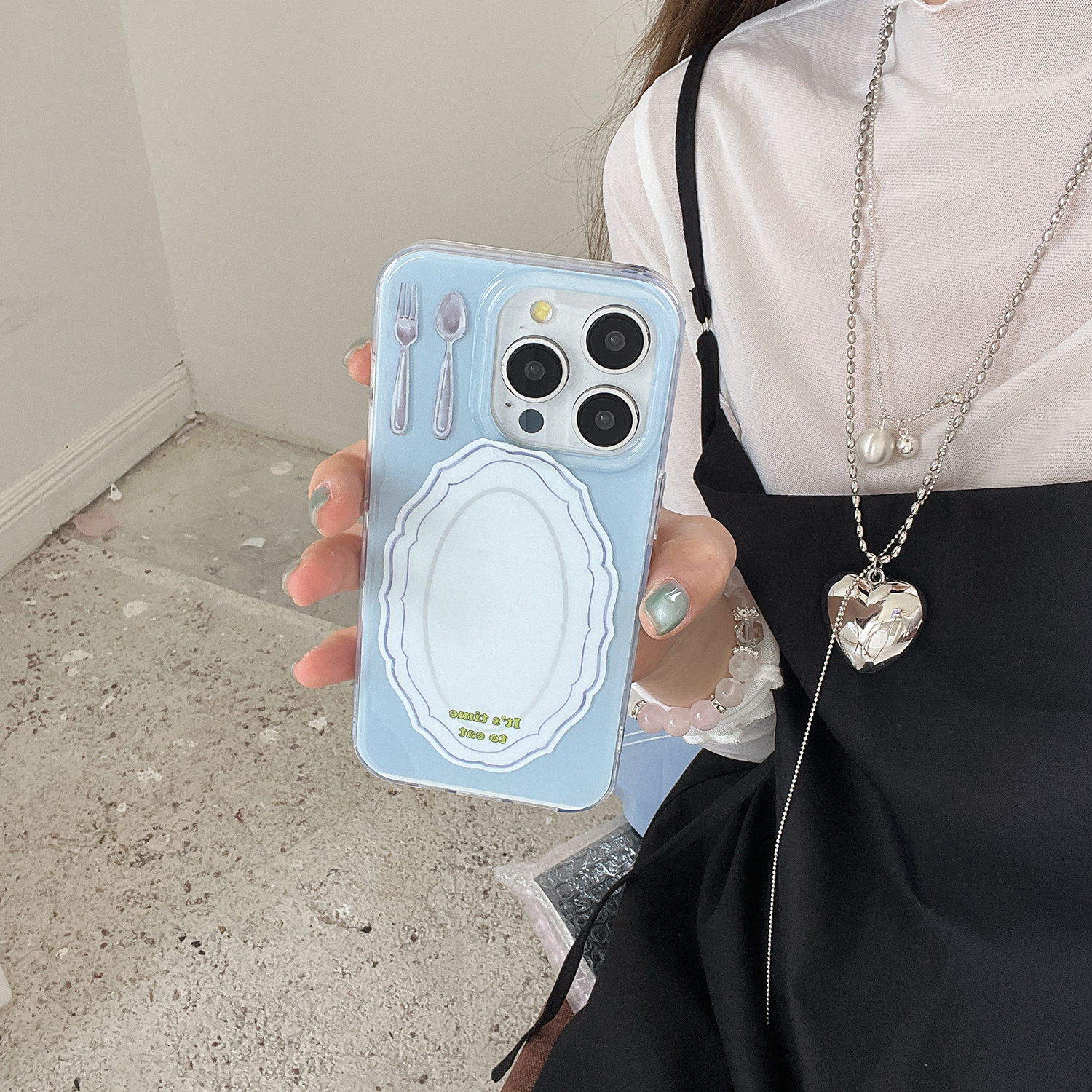 Fun nicho plato verde manzana para iPhone16 funda para teléfono móvil 15ProMax verano 14/13 nuevo 16Pro