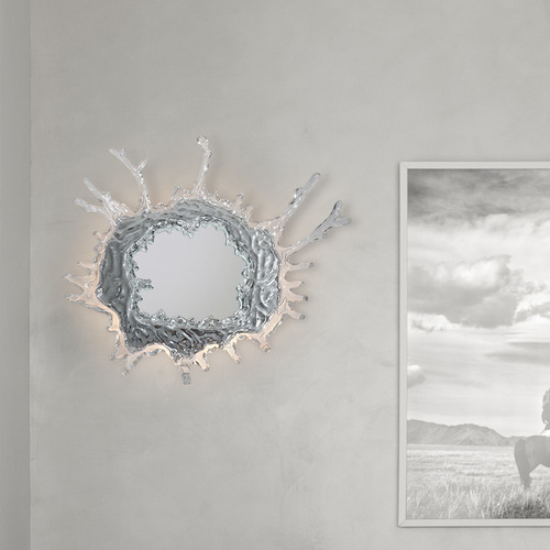 Platinum crystal Internet celebrity water drop mirror entrance decoration dreamy atmosphere bedroom bathroom dressing magic mirror wall lamp