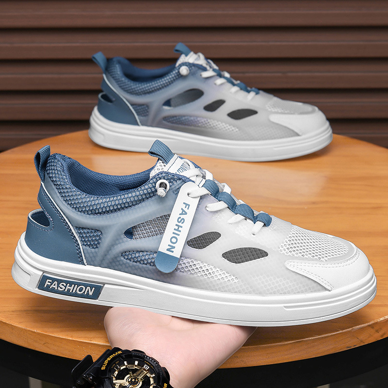 2026 zapatos de hombre de verano nuevos zapatos transpirables delgados de tendencia de zapatos de malla hueca de moda zapatos de skate casuales para hombres